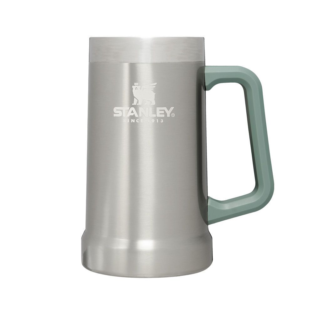 STANLEY ADVENTURE BIG GRIP BEER STEIN 24 OZ STAINLESS STEEL SHALE